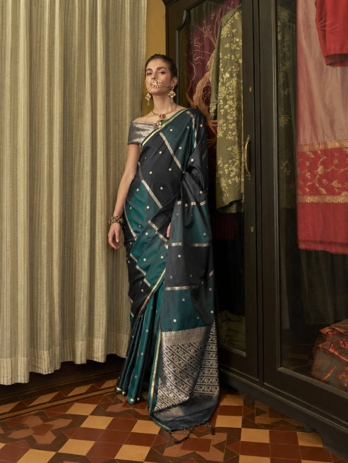 Kanthkalar Rangat pure satin handloom weaving
