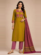 Mustard Yellow & Pink