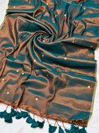 Teal Blue Gold Tissue